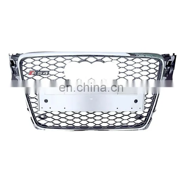 Hot Sale RS4 Front Grille for Audi A4 S4 B8 Front Bumper Grill RS4 Center Facelift Mesh Grill 2008-2012 photo-3