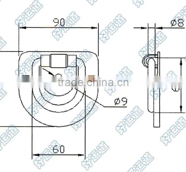 04405 Top Quality Stainless Steel Tie Down Ring for Low Bed Cargo Trailer photo-2