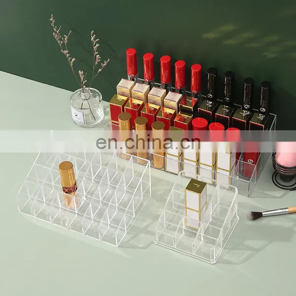 9/24/36/40 Grid Lipstick Box Acrylic Makeup Organizer Storage Box Lipstick Nail Polish Display Stand Holder Cosmetic Organizer photo-4