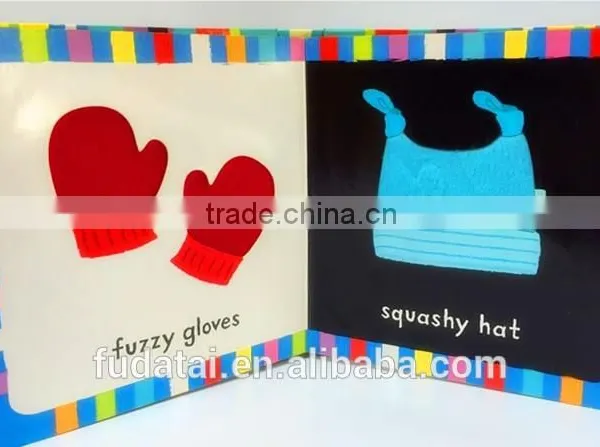 FDT Customized New Style Baby Education Cloth Touch and Feel Board Book Printing photo-4