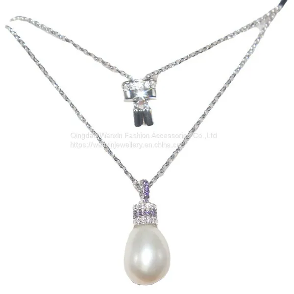 S925 Sterling Silver Necklace Women's Pearl Collarbone Chain