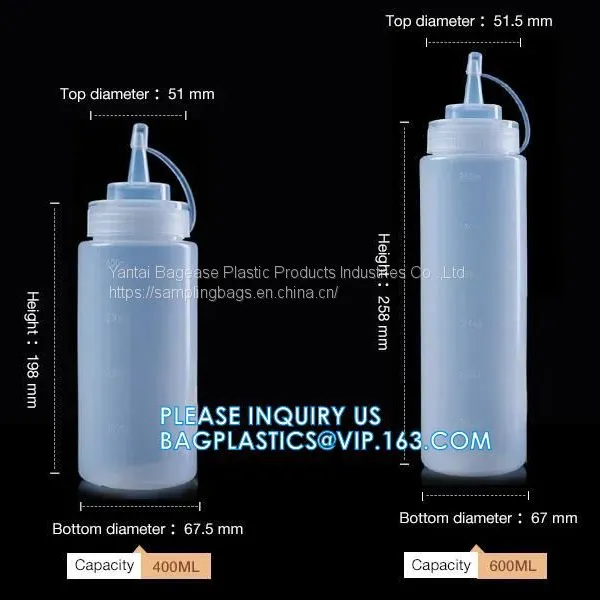 Kitchen Cooking Accessories Condiment Plastic Squeeze Dispenser Bottle for Sauce Ketchup, Wholesale Empty Cheap Soft Plastic Squeeze Soy Sauce Ketchup Dispenser Bottle photo-2