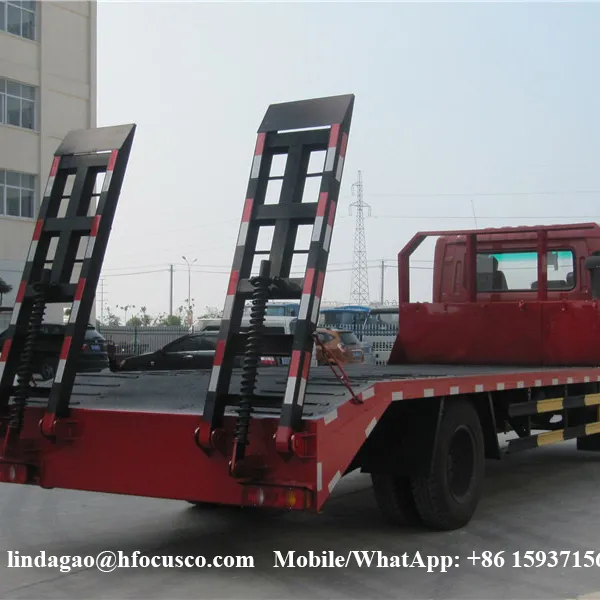 10 Ton Dongfeng Flatbed Truck For Excavator Transport photo-4