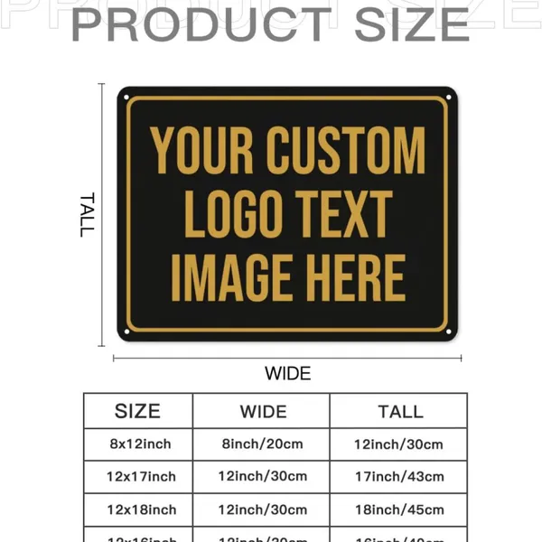 Custom Signs Outdoor Metal Personalized Metal Signs Make Your Own Sign Add Text Photo Logo