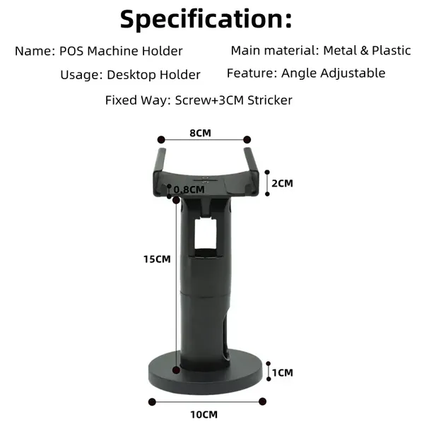 Kozen P5 POS Stand Swivel Bracket Free Adjustable POS Systems 270 Degree Rotation Universal Stand for Bank photo-3