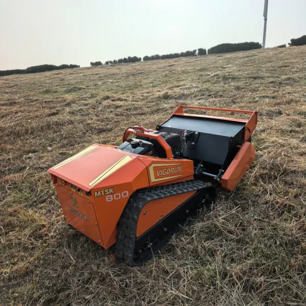 Orchards Inter-row Grass Control Gasoline Engine Vigorun MTSK800 Remote Controlled Crawler Lawn Cutting Machine for Sale photo-3