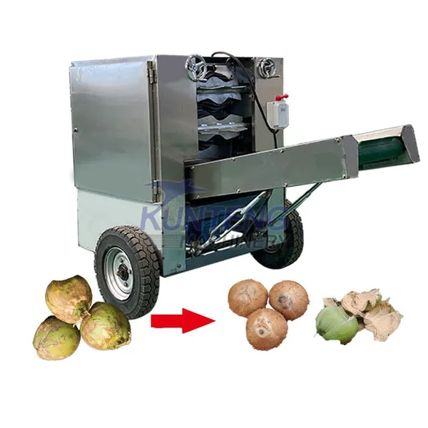 Movable Coconut Dehusking Machine Green Coconut Dehusk Machine EPC