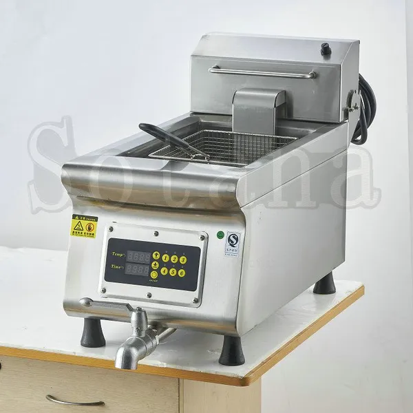 Single-cylinder Electric Frying Oven With Oil Drain Valve and Computer Control