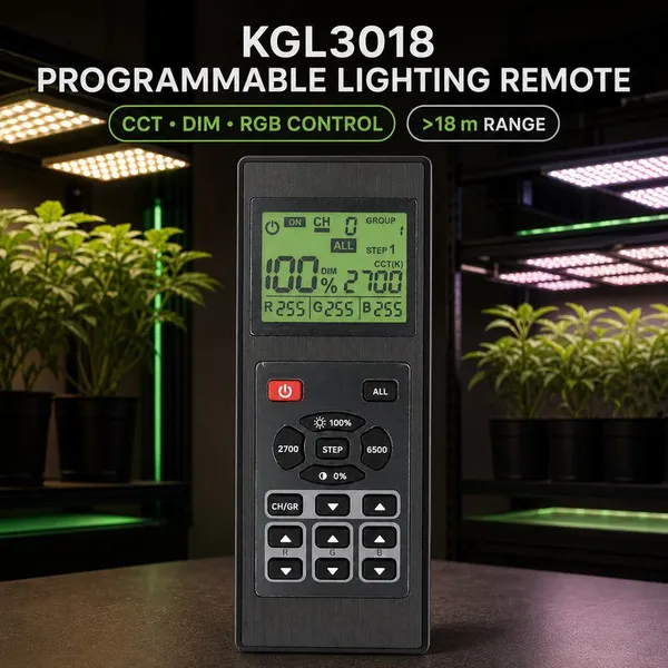 Wireless Remote Control for LED Grow Light Smart CCT RGB Dimmer Controller With LCD Screen