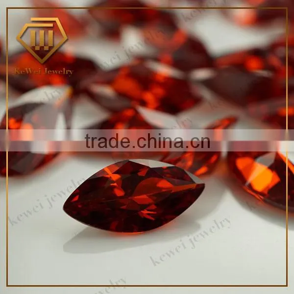 New Products Stone 5*10 Marquise Cut Garnet Cubic Zirconia
