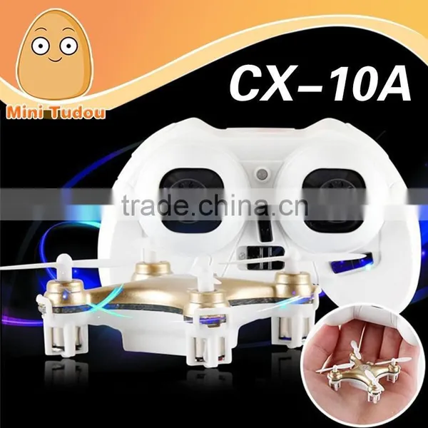 New Hot Product 2.4G 4 CH 6-Axis Gyro Headless 3D Flip Helicopter Mini rc Quadcopter With Light CX-10A