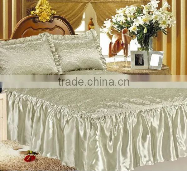 3Pcs Satin Bedspread Set