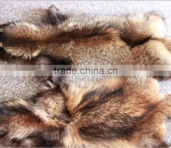 Original Natural Color Wholepieces Real Raccoon Fur Skin photo-2