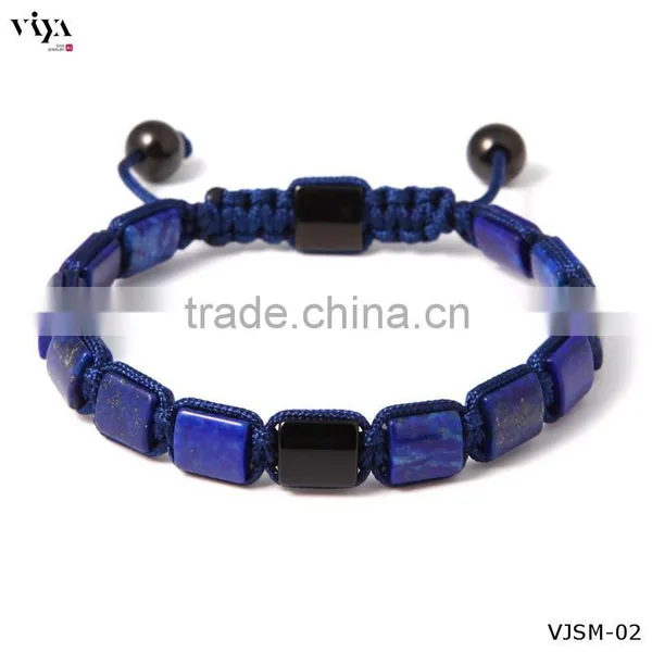 Bracelet Jewelry Charm Square Beads Mens Bracelets With Natural Stone Bracelet photo-4
