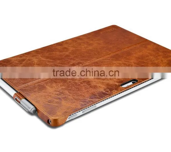 Icarer Vintage Series Luxury Genuine Leather Back Cover for Surface Pro 4 Oil Wax Grain Holder Leather Case for Surface Pro 4r photo-5