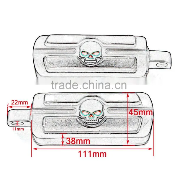 BJ-FP216-051 Billet Aluminum Foot Pegs Pedal for Serrated Harley Davidson Style photo-6