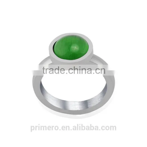 Natural Tiger Eye Stainless Steel Opal Stone Finger Ring Women Ring Bijoux Fashion photo-2