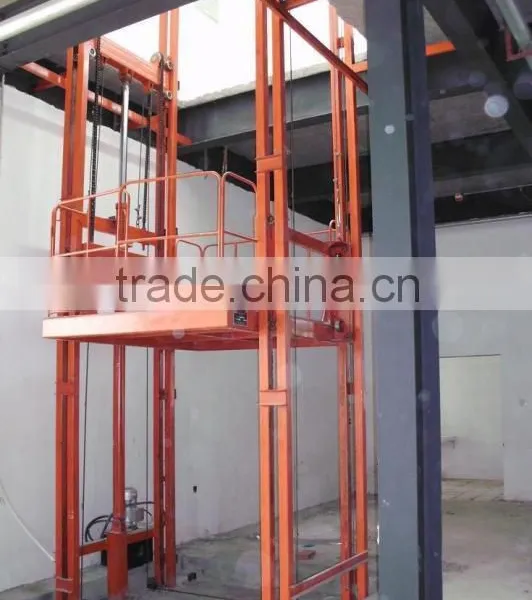 Vertical Guide Rail Hydraulic Cargo Lift With CE photo-2