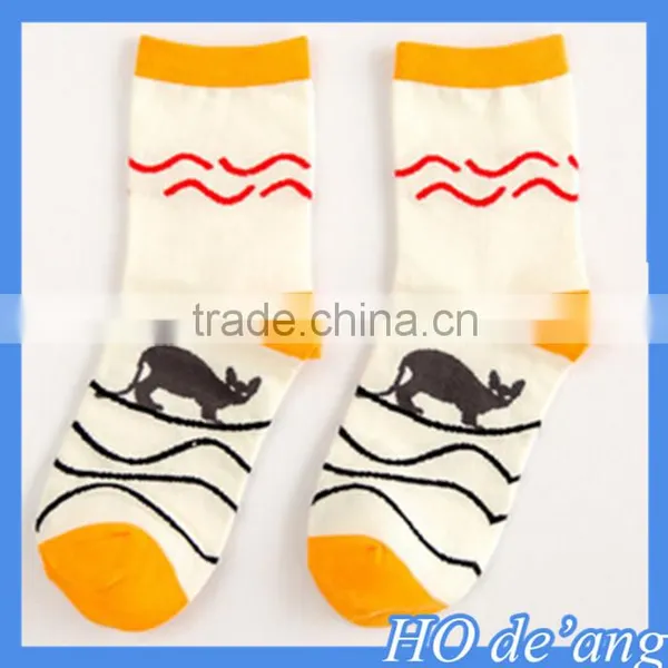 Hogift Socks Wholesale New Winter Socks Korea Cute Cat Lady Pure Cotton Women Socks