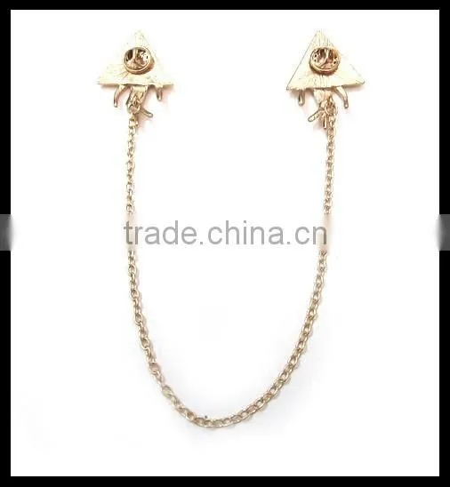 Punk Metal Quality Gold Hand Brooch Shirt Collar Buckle Cardigan Clips Collar Sweater Guard photo-4