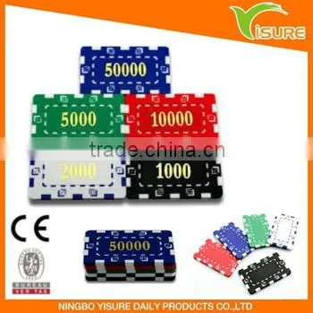 New Rectangular Chips Model,hot Stamping Value Rectangular Poker Chip