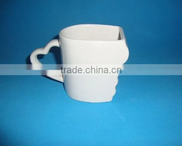 Porcelain Special Shape White Mug photo-3