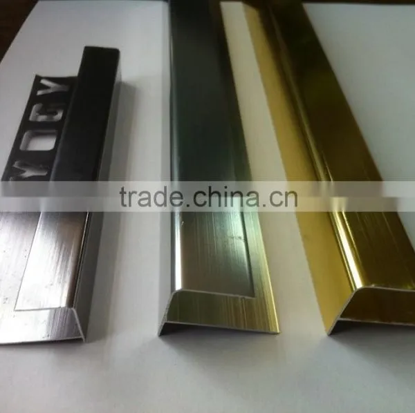 Baguette Aluminium Ceramic/Wall/floor Tile Trim Strip,flexible Marble Edge Aluminium Tile Trim Profile for Algeria Market