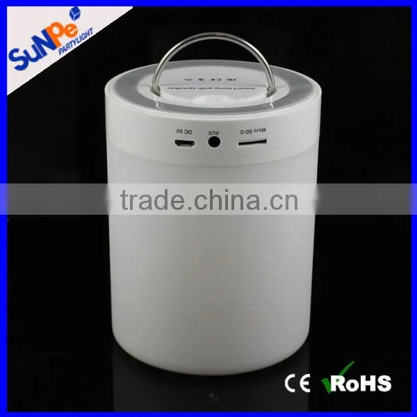 Round/Cylinder 2016 Hot Sale Product RoHs Mini Bluetooth Speaker With Subwoofer and Light photo-4