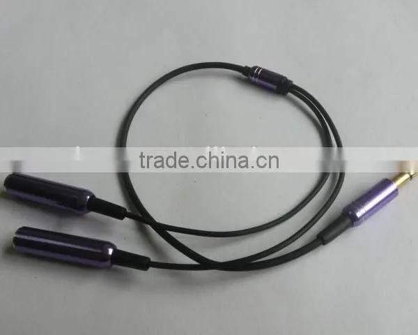 DC3.5 m to 2*female Earphone Splitter Cable With Gold-plated photo-2