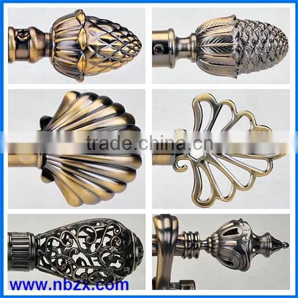 Antique Brass Curtain Rod T28, 19mm / 22mm / 25mm / 28mm, 1.6m~6m photo-2