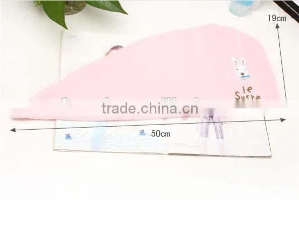 China Supply Popular Ultra Absorbent Turbie Twist Cotton Terry Towel Hair Turban With Embroidery Logo photo-5