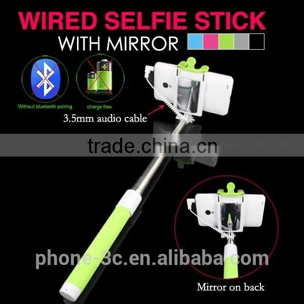 Best Seller Product 2015 Kung fu Stick, Charge Free Cable Take Pole Selfie Stick, Extendable Monopod With Holder photo-4