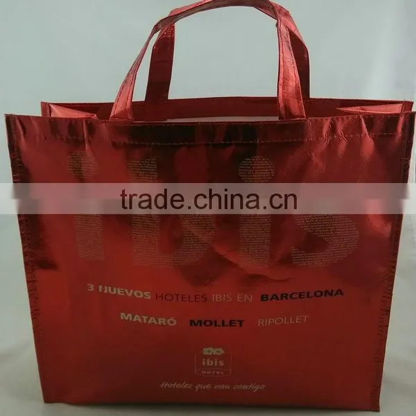 Pp Non Woven With Metallic Cooler Laminated Reusable Tote Bags for Women photo-2
