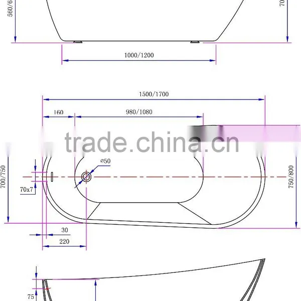 CUPC Acrylic Bathtub, Freestanding Bathtub,bathtub photo-5