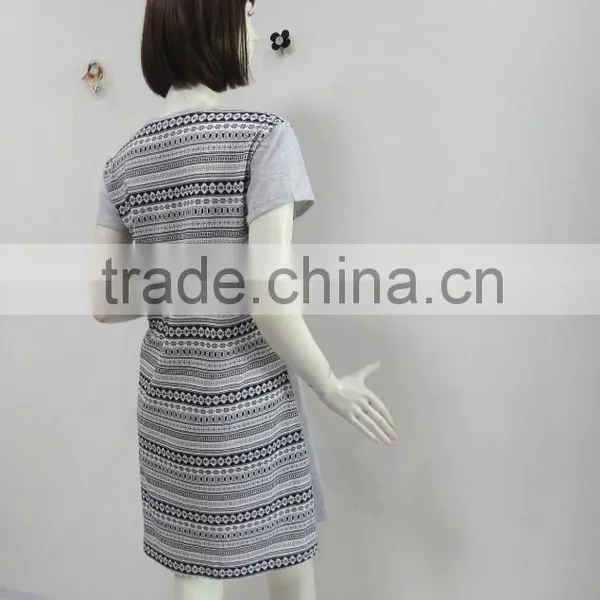 Grey Contracted Bowknot Nightgown Women photo-5