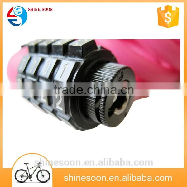 NEW Coiling Cable Key Bike Lock Curly Cable Lock Shinesoon Security Bicycle Lock photo-3