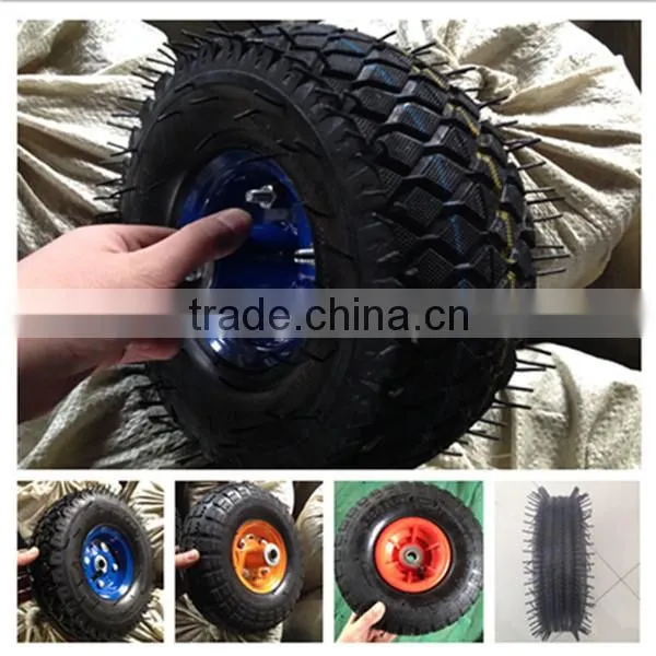 China Factory of Construction Use 10 Inch Rubber Pushcart Pneumatic Wheel