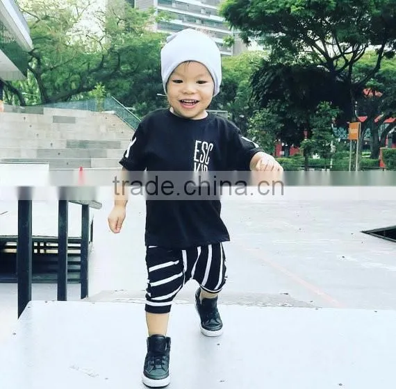 (CP606#black)New Designs Boutique Children Short Pants Springy Knitted Striped Shorts photo-4