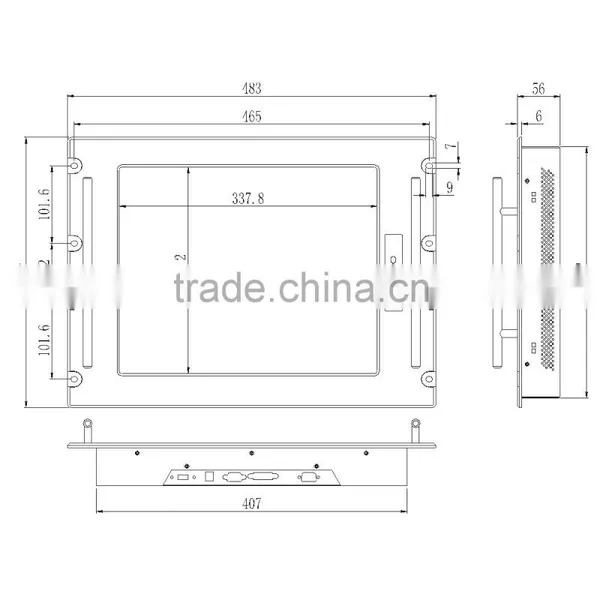 17 Inch Large RS-232/USB(optional) Interface Lcd Display Flexible Touch Screen/ Moniter With 1ch LVDS photo-2