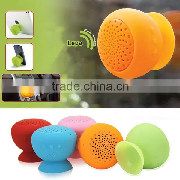 Suction Cup Mini Portable Amplifier Bluetooth Speaker Waterproof With Microphone photo-6