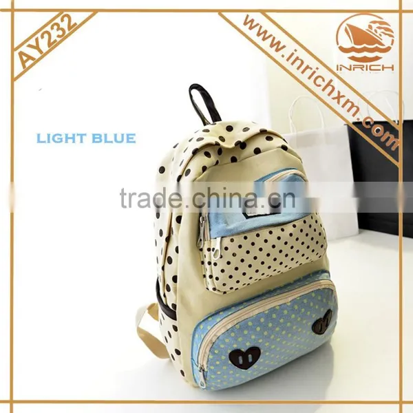 Xiamen Inrich Rucksack Bookbag Cute Canvas Backpack Wholesale photo-4