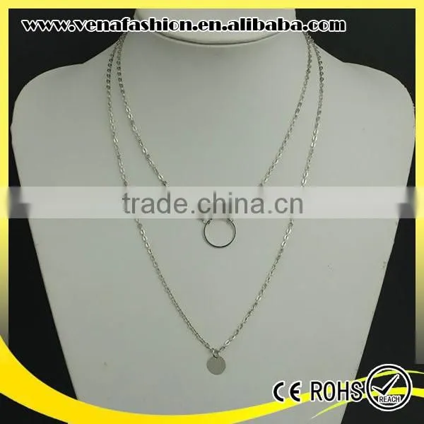Ring Holding Cheap Couple Necklace, Silver Couple Necklace photo-5