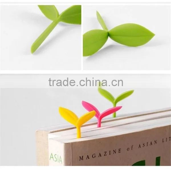 Bookzzicard Multi-colored Silicone Sprouts Bookmark Funny Accessories Office School Supplies Bookmarks