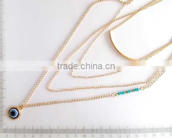 Fashion Multilayer Chain Pendant Necklace photo-4