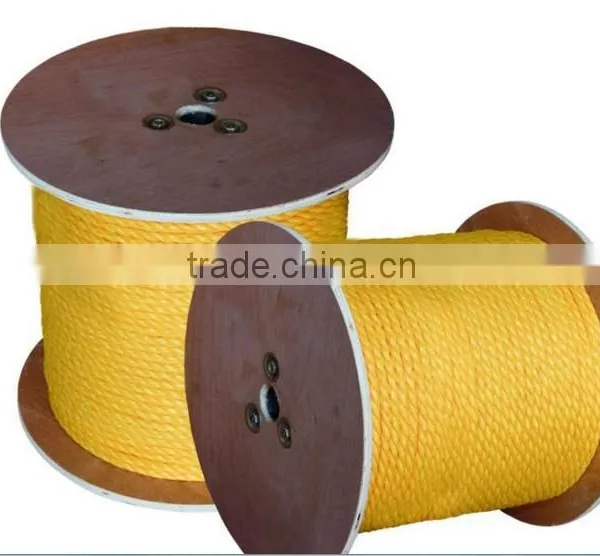 3 Strand Twisted Poly Ropes in Yellow and Black Color photo-4