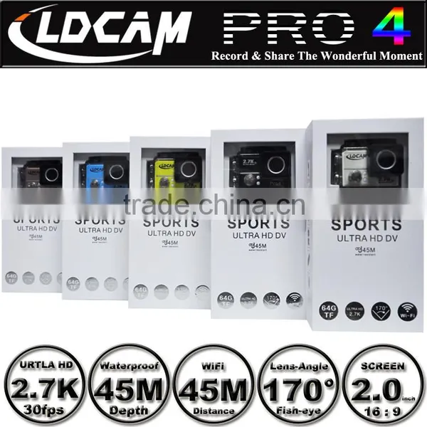 Big Discounts!!! LDCAM PRO4 Ultra HD 2.7K/4K Video 170 Degrees Wide Angle Sports Action Cam 2-inch Screen 1080p 60fps photo-2