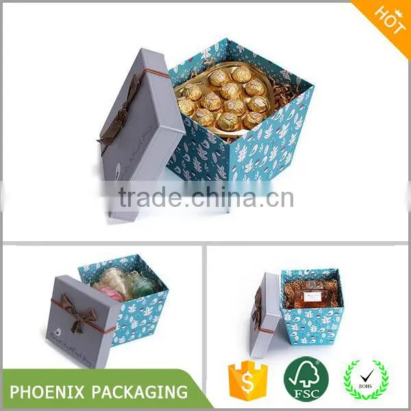 Flip Top Chocolate Paper Box With Ribbon photo-3