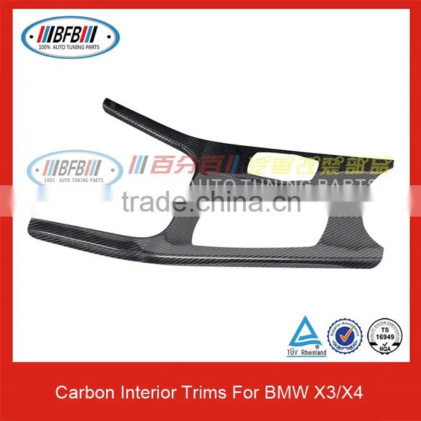 Carbon Fiber Interior Trims X3 X4 Car Dashboard 6PCS For BMW X Series Carbon Accessores photo-2