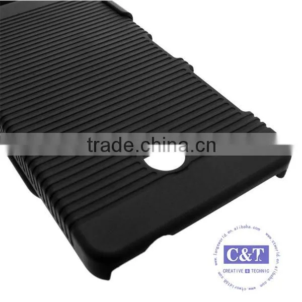 C&T Hybrid Belt Clip Holster Kickstand Hard Back Case Cover for Nokia Asha 210 photo-5