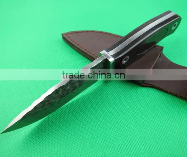 OEM 7Cr13 Fixed Blade Combat Knife With Ebony Handle photo-4